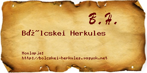 Bölcskei Herkules névjegykártya